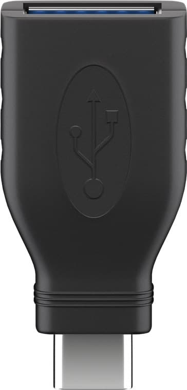 USB-C™/USB-A 3.0 OTG SuperSpeed adapter til ladekabler, sort