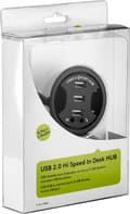 Miniatyrbillede 3 af 3: 3-ports indbygget USB-hub med 2x 3,5 mm jackstik