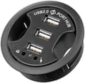 Miniatyrbillede 1 af 3: 3-ports indbygget USB-hub med 2x 3,5 mm jackstik