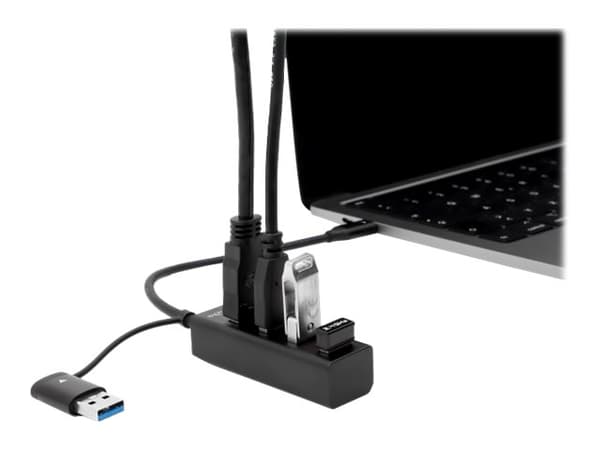 Delock - Hubb - 4 x USB 3.2 Gen 1 + 1 x USB-C 3.2 Gen 1 - skrivbordsmodell
