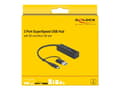 Miniatyrbild 4 av 5: Delock - Hubb - 3 x USB 3.2 Gen 1 + 1 x USB-C 3.2 Gen 1 - skrivbordsmodell