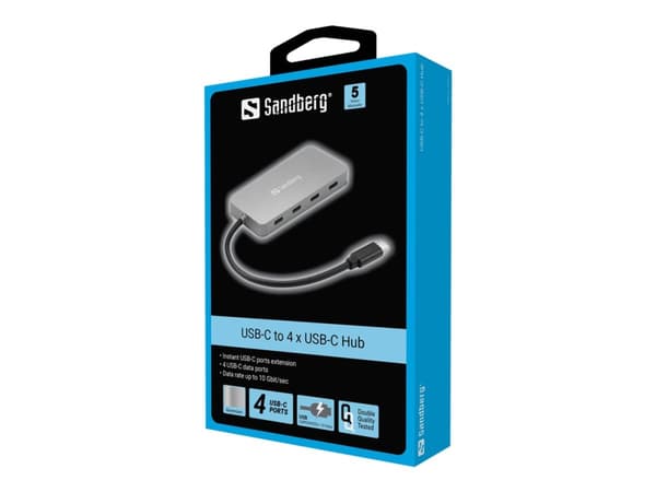 Sandberg - Keskitin - 4 x USB-C - työpöytätietokoneet