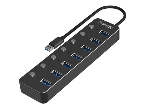 Sandberg - Hubb - 7 x SuperSpeed USB 3.0 - skrivbordsmodell