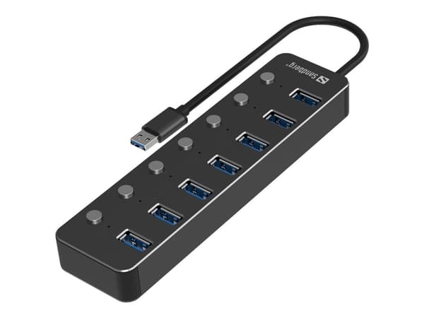 Sandberg - Hubb - 7 x SuperSpeed USB 3.0 - skrivbordsmodell