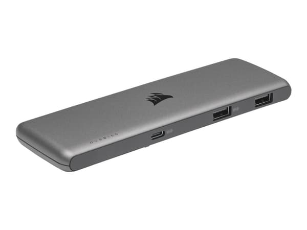 CORSAIR USB100 - Hubb - 4 x SuperSpeed USB 3.0 + 3 x USB-C - skrivbordsmodell