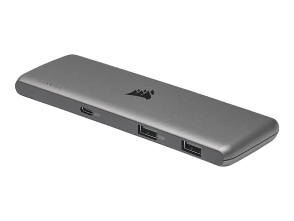 CORSAIR USB100 - Hubb - 4 x SuperSpeed USB 3.0 + 3 x USB-C - skrivbordsmodell