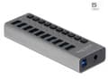 Miniatyrbild 2 av 5: Delock - Hubb - 10 x SuperSpeed USB 3.0 - skrivbordsmodell