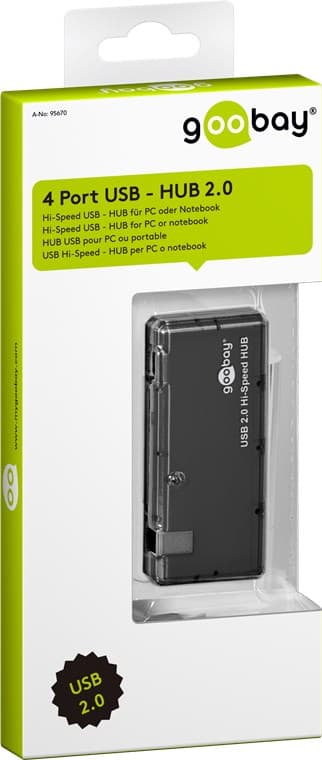 4-suuntainen USB 2.0 Hi-Speed -keskitin