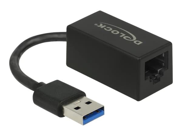Delock - Nätverksadapter - USB 3.2 Gen 1 - Gigabit Ethernet x 1 - svart