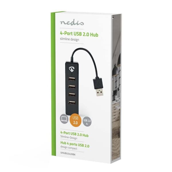 USB-Hub 2.0 - 4x USB-portar