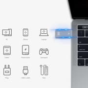 NÖRDIC USB3.2 Gen2 USB-C til USB-A adapter 10Gbps metal sølv
