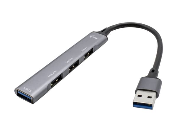 i-Tec USB 3.0 Metal HUB - Hub - 1 x SuperSpeed USB 3.0 + 3 x USB 2.0 - skrivbord