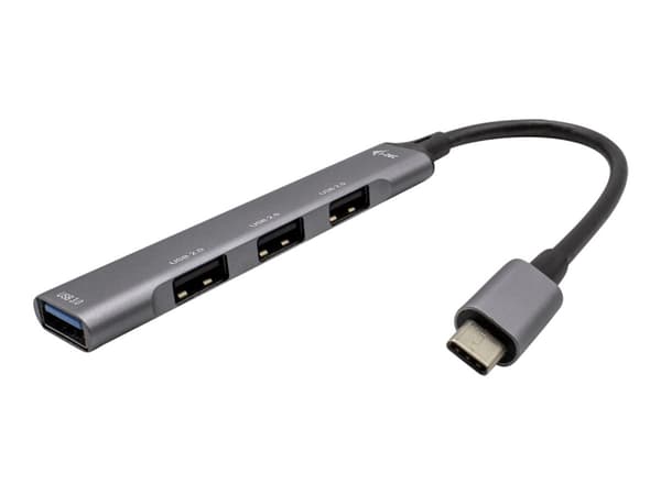 i-Tec - Hubb - 1 x SuperSpeed USB 3.0 + 3 x USB 2.0 - skrivbordsmodell
