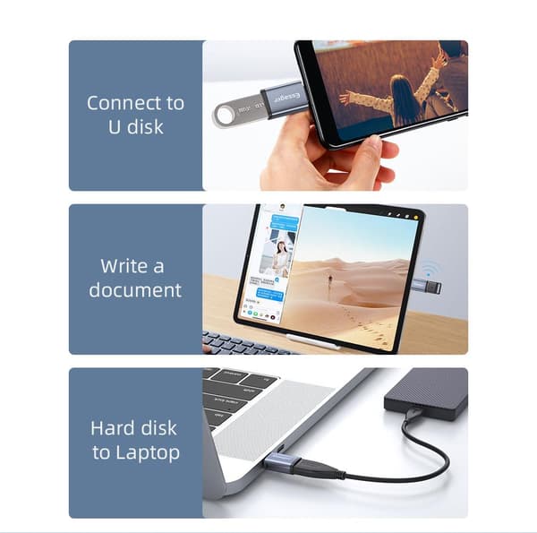 USB C till USB-adapter dataöverföring med hög hastighet, USB-C hane till USB 3.0
