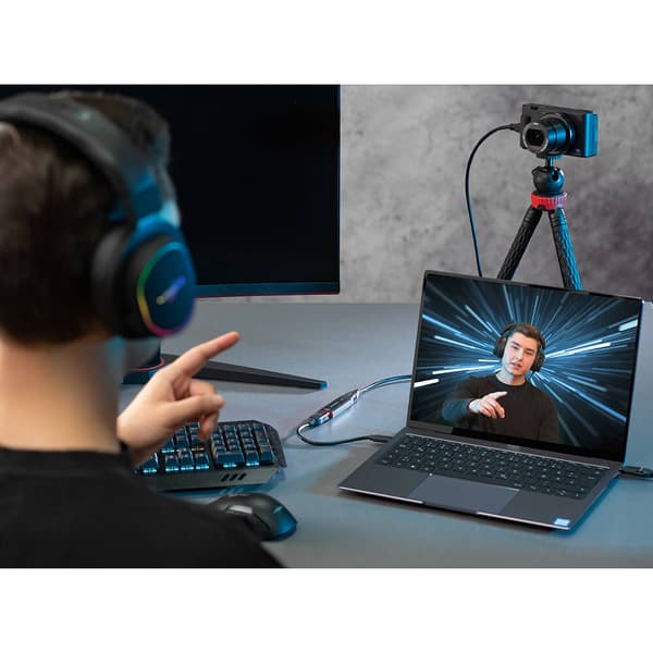 HAMA Capture Card USB HDMI 4K til 1080P USB-C-adapter