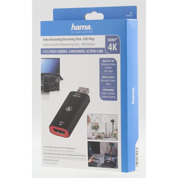 HAMA Capture Card USB HDMI 4K til 1080P USB-C-adapter