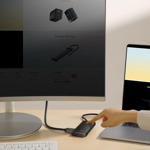 Baseus Lite Series 6-Port HUB Adapter USB-C - Svart