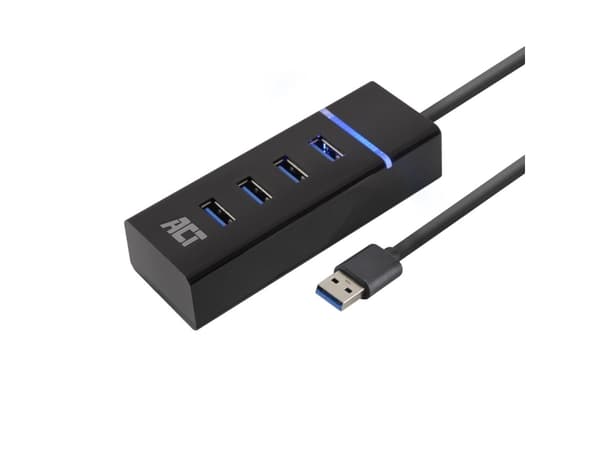 ACT AC6300 gränssnittshubb USB 3.2 Gen 1 (3.1 Gen 1) Typ-A 5000 Mbps Svart (AC6300)