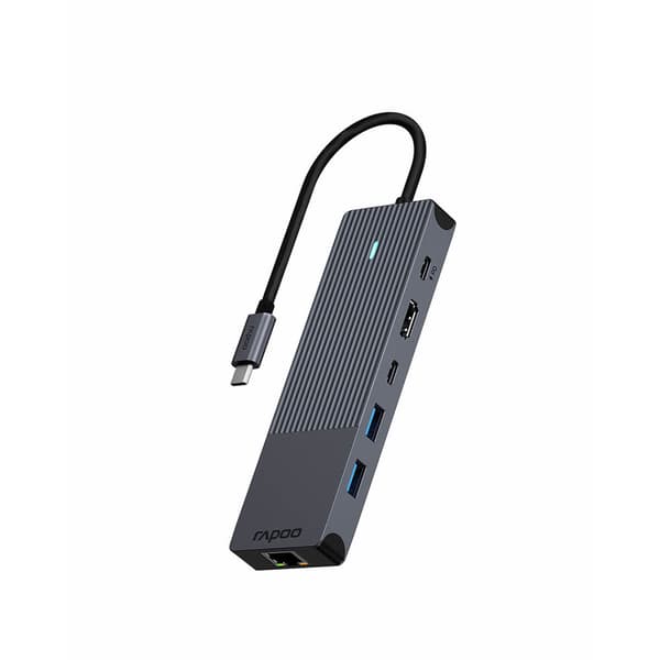 Multiport USB-C UCM-2002 6-i-1 USB-C-Adapter Sort