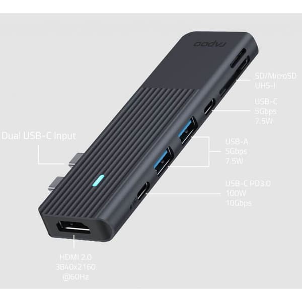 Multiport USB-C UCM-2003 7-i-2 USB-C-Adapter (MacBook)