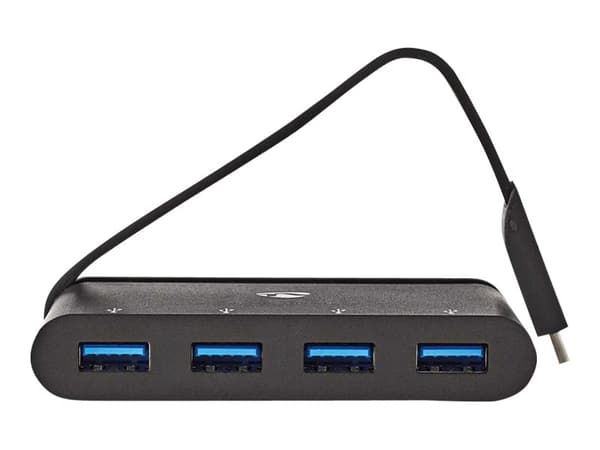 Nedis TCARF200BK - Hubb - 4 x SuperSpeed USB 3.0 - skrivbordsmodell