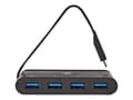 Miniatyrbild 5 av 5: Nedis TCARF200BK - Hubb - 4 x SuperSpeed USB 3.0 - skrivbordsmodell