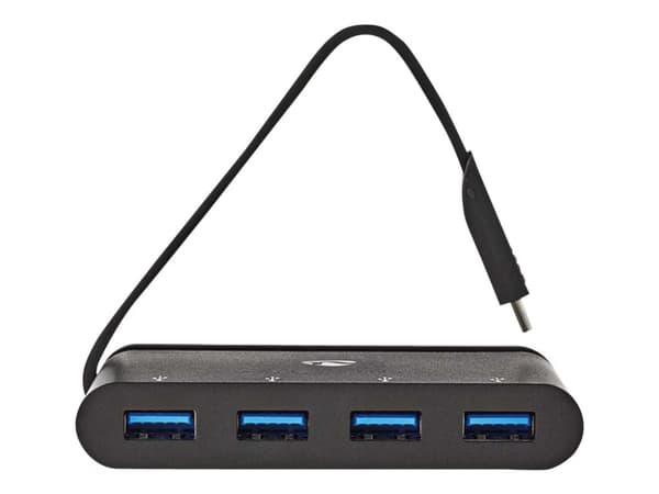Nedis TCARF200BK - Hubb - 4 x SuperSpeed USB 3.0 - skrivbordsmodell