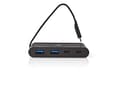 Miniatyrbild 3 av 5: Nedis TCARF250BK - Hubb - 1 x USB 3.1 Gen 2 + 2 x USB 3.1 + 1 x USB 3.1 Gen 2 (kraftleverans) - skrivbordsmodell