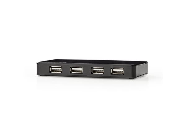 Nedis UHUBU2730BK - Hubb - 7 x USB 2.0 - skrivbordsmodell
