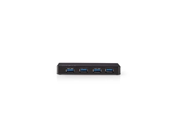 Nedis UHUBU3420BK - Hubb - 4 x SuperSpeed USB 3.0 - skrivbordsmodell