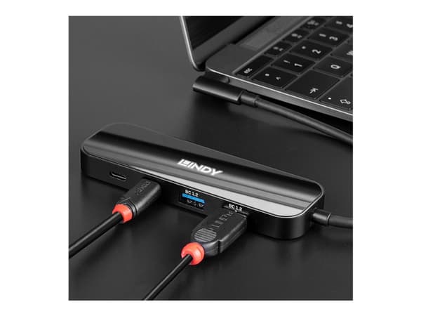 Lindy - Hubb - 4 x USB 3.2 Gen 2 - skrivbordsmodell