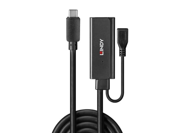 Lindy 43344, USB 3.2 Gen 1 (3.1 Gen 1) Typ-C, USB 3.2 Gen 1 (3.1 Gen 1) Typ-A, 5000 Mbit/s, Svart, Akrylonitrilbutadienstyren, Rund kabel