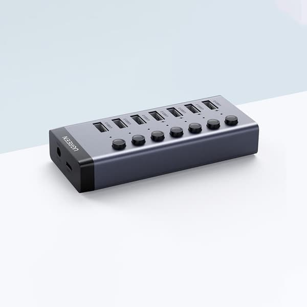 Ugreen Multifunctional HUB 7in1 USB Typ-C PD DC 12V - Grå