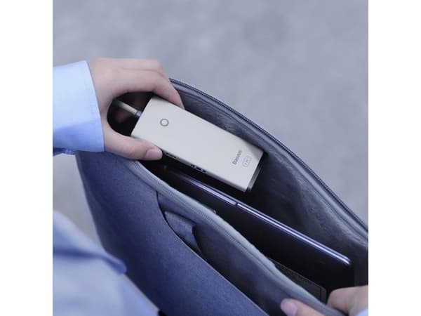 Baseus Lite Series, USB Type-C, USB 3.0, USB Type-C, 5000 Mbit/s, Vit, Akrylnitrilbutadienstyren (ABS), Rund kabel