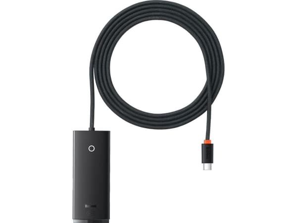 Baseus Lite Series 4in1 Hub USB-C iki 4x USB 3.0 + USB-C, 2m (juoda)