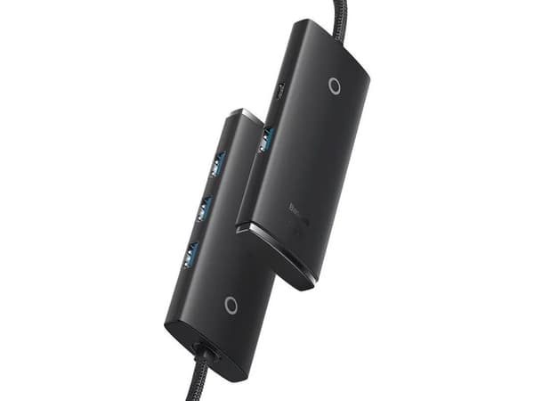 Baseus WKQX030101, USB 3.2 Gen 1 (3.1 Gen 1) Type-A, USB 3.2 Gen 1 (3.1 Gen 1) Type-A, 5000 Mbit/s, Svart, Akrylnitrilbutadienstyren (ABS), 1 m