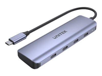 Unitek uHUB Q4 Next H1107K - Hubb - 4 x USB-C - skrivbordsmodell
