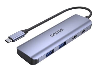 Unitek uHUB Q4 Next H1107Q - Hubb - 2 x USB-C + 2 x USB - skrivbordsmodell