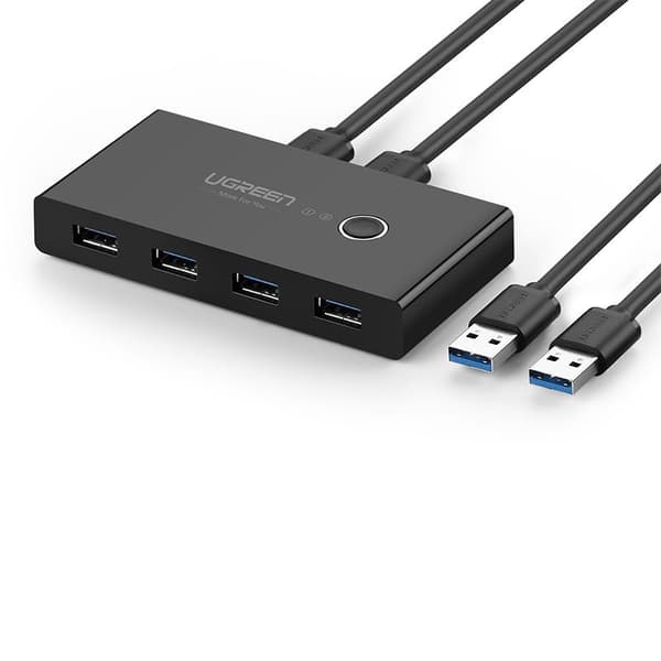 Ugreen Switch Box HUB 4x USB 3.2 Gen 1 USB Splitter - Svart
