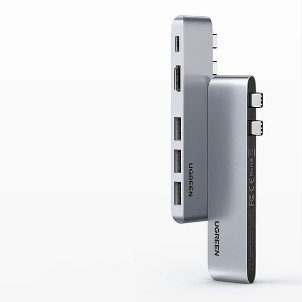 Ugreen PD Multifunktionell HUB 2x Typ-C Till Typ-C 100W  - Grå
