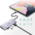 Miniatyrbild 5 av 5: Choetech 9in1 Multifunktionell HUB 3 x USB Till USB-C - Grå