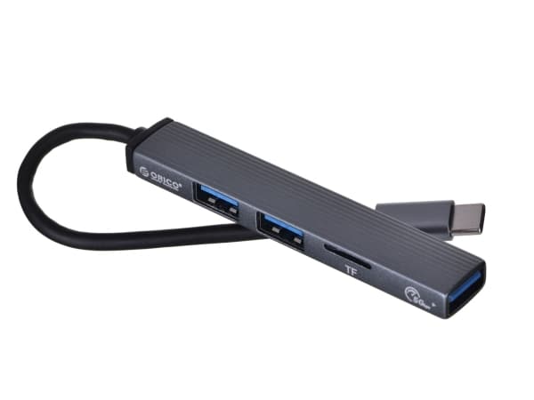 ORICO HUB USB-C 3X USB-A, MICROSD-LÄSARE, 5 GBPS