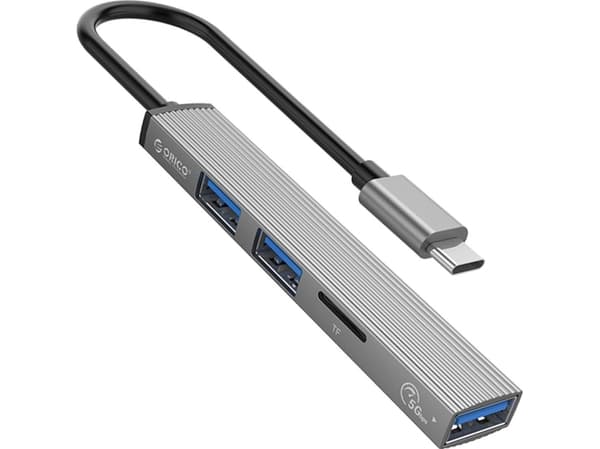 ORICO HUB USB-C 3X USB-A, MICROSD-LUKIJA, 5 GBIT/S