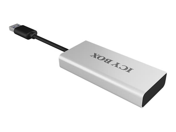 ICY BOX IB-AC6104, USB 3.2 Gen 1 (3.1 Gen 1) Type-A, USB 3.2 Gen 1 (3.1 Gen 1) Type-A, 5000 Mbit/s, Valkoinen, Alumiini, Teho