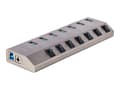 Miniatyrbild 1 av 5: StarTech.com 7-Port Self-Powered USB-C Hub with Individual On/Off Switches, USB 3.0 5Gbps Expansion Hub w/Power Supply, Desktop/Laptop USB-C to USB-A