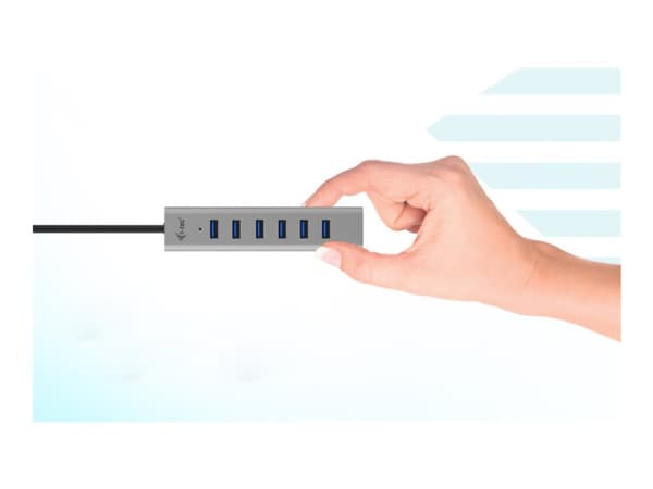 i-Tec - Hubb - 7 x USB 3.2 Gen 1 - skrivbordsmodell