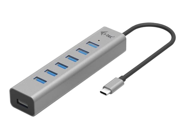 i-Tec - Hubb - 7 x USB 3.2 Gen 1 - skrivbordsmodell