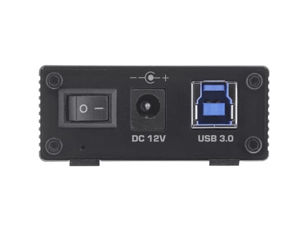 InLine 35395I, USB 3.2 Gen 1 (3.1 Gen 1) Type-B, USB 3.2 Gen 1 (3.1 Gen 1) Type-A, 5000 Mbit/s, Svart, Gjuten aluminium, ?DC