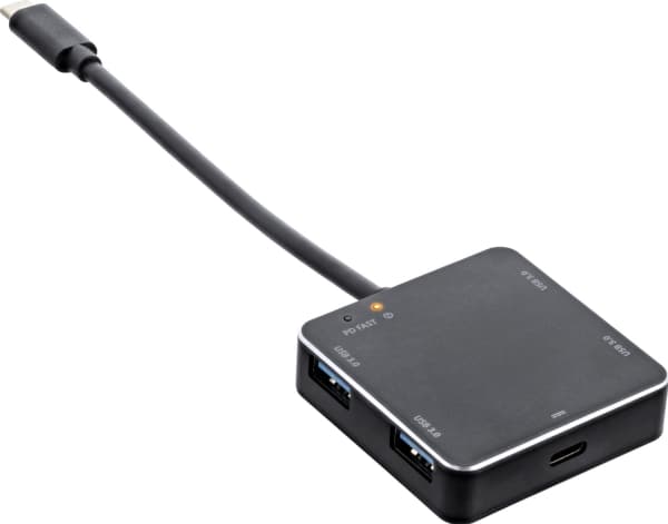 InLine 35392A, USB 3.2 Gen 1 (3.1 Gen 1) Type-A, USB 3.2 Gen 1 (3.1 Gen 1) Type-A, 5000 Mbit/s, Svart, Gjuten aluminium, USB