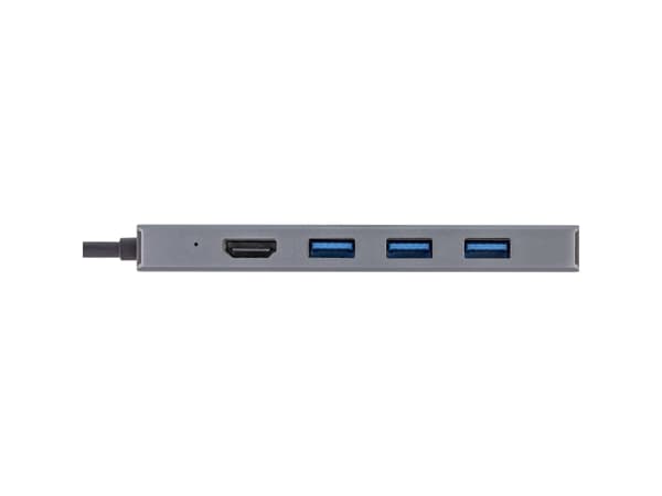 InLine 33271O, USB 3.2 Gen 1 (3.1 Gen 1) Type-C, 100 W, Grå, HDMI, USB 3.2 Gen 1 (3.1 Gen 1) Type-A, Alumiini, USB, USB